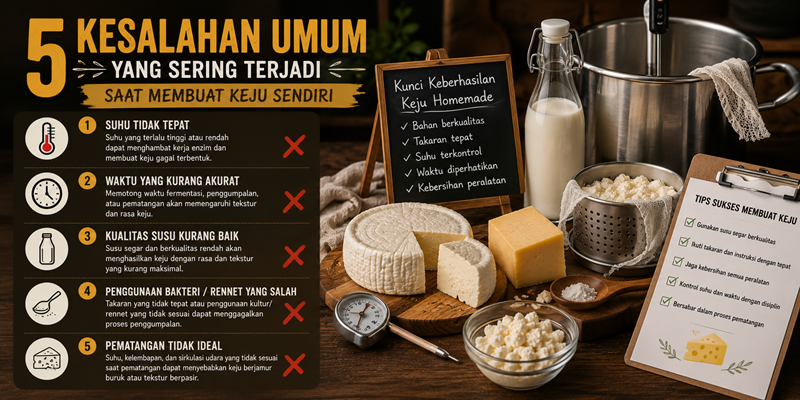 5 Kesalahan Umum yang Sering Terjadi Saat Membuat Keju Sendiri