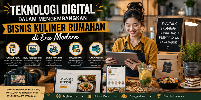 Teknologi Digital dalam Mengembangkan Bisnis Kuliner Rumahan di Era Modern