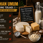 5 Kesalahan Umum yang Sering Terjadi Saat Membuat Keju Sendiri