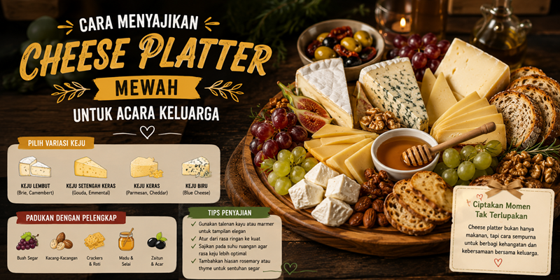Cara Menyajikan Cheese Platter Mewah untuk Acara Keluarga