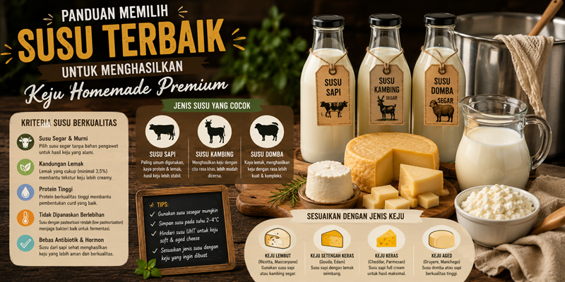 Panduan Memilih Susu Terbaik untuk Menghasilkan Keju Homemade Premium