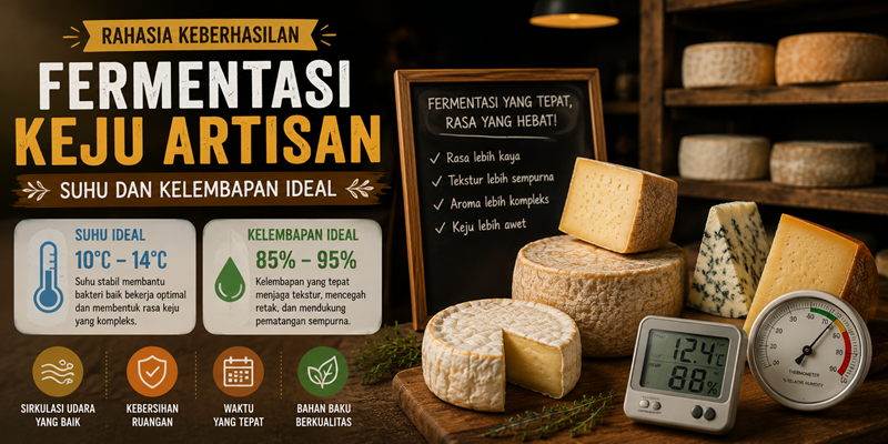 Rahasia Keberhasilan Fermentasi Keju Artisan Suhu dan Kelembapan Ideal