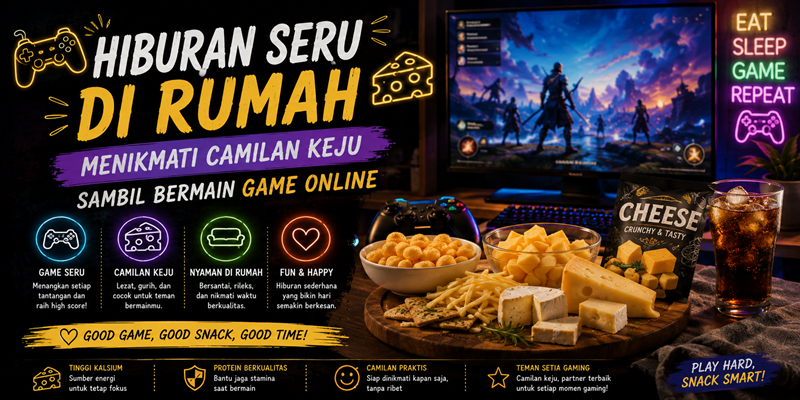 Hiburan Seru di Rumah Menikmati Camilan Keju Sambil Bermain Game Online